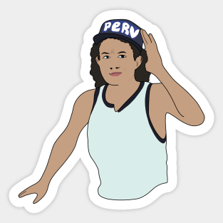 Ilana Broad City Perv Hat Sticker